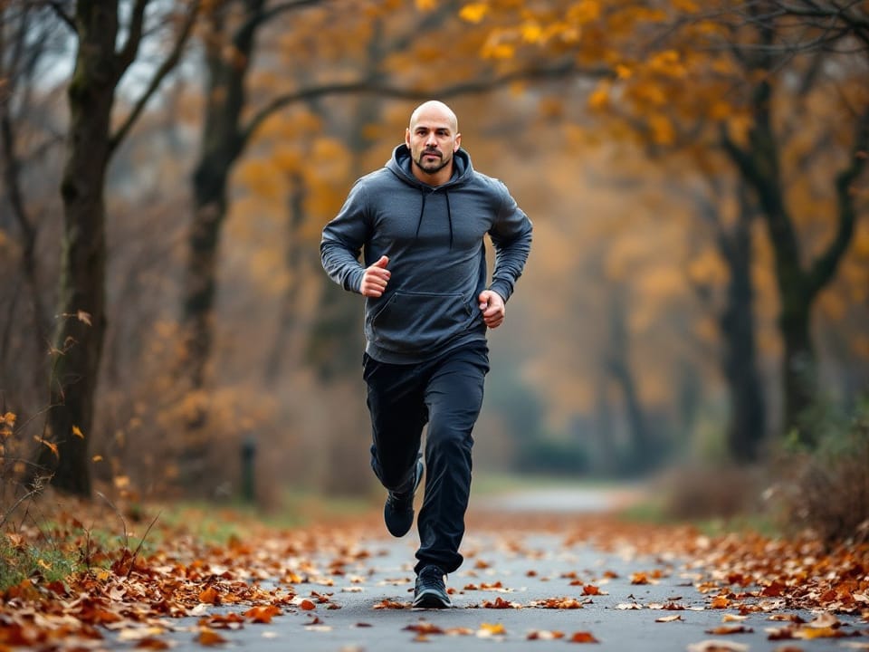 man running on path