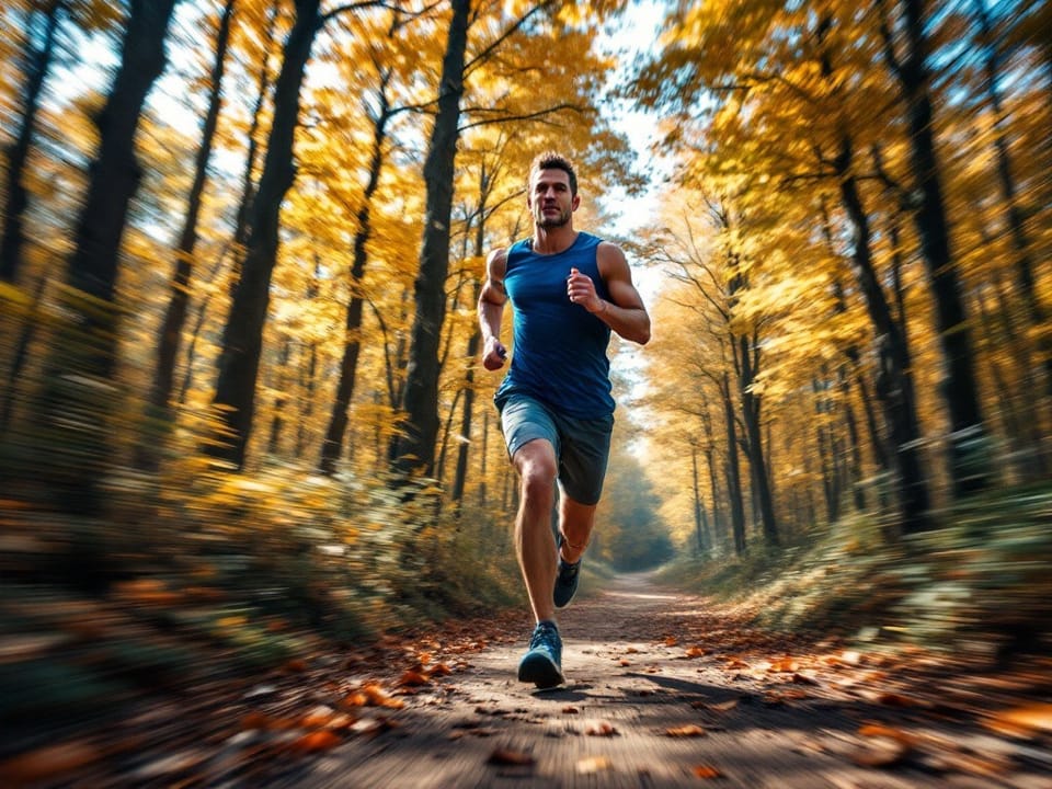 man running on trail